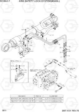 3511 ARM SAFETY LOCK SYSTEM(#0469-) R210NLC-7, Hyundai