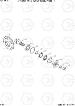 5400 FRONT AXLE INPUT GROUP(#0011-) R210W-9, Hyundai