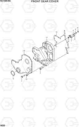 9050 FRONT GEAR COVER R210W-9S, Hyundai
