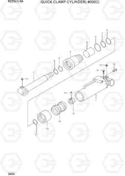 3453 QUICK CLAMP CYLINDER(-#0002) R220LC-9A, Hyundai