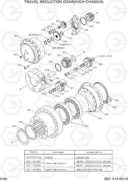 2144 TRAVEL REDUCTION GEAR(HIGH CHASSIS) R250LC-3, Hyundai