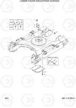 5021 LOWER COVER GROUP(HIGH CHASSIS) R250LC-3, Hyundai