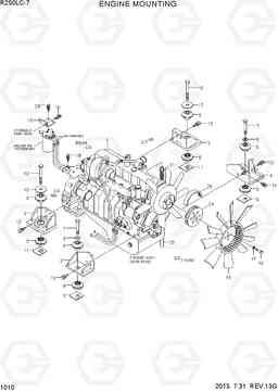 1010 ENGINE MOUNTING R250LC-7, Hyundai