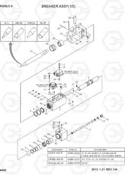 4400 BREAKER ASSY(1/3) R250LC-9, Hyundai