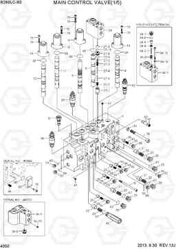 4050 MAIN CONTROL VALVE(1/5) R260LC-9S, Hyundai