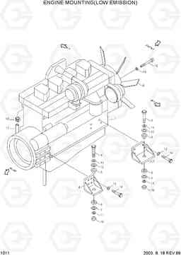 1011 ENGINE MOUNTING(LOW EMISSION) R290LC-3, Hyundai