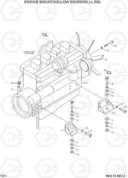 1011 ENGINE MOUNTING(LOW EMISSION,LL,RB) R290LC-3_LL/RB, Hyundai