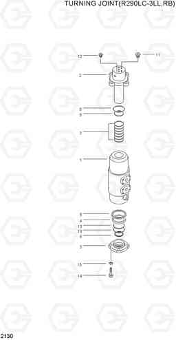 2130 TURNING JOINT(R290LC-3LL,RB) R290LC-3_LL/RB, Hyundai