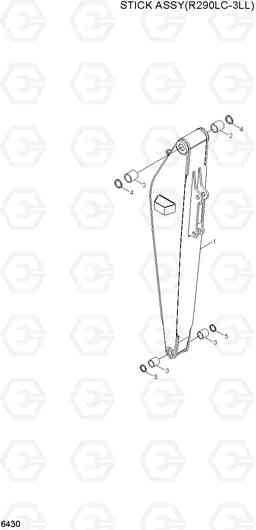 6430 STICK ASSY(R290LC-3LL) R290LC-3_LL/RB, Hyundai