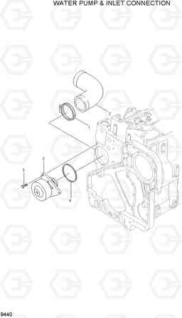 9440 WATER PUMP & INLET CONNECTION(-#0111) R290LC-7, Hyundai