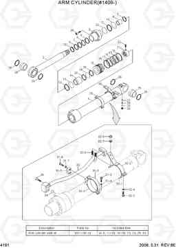 4191 ARM CYLINDER(#1409-) R300LC-7, Hyundai