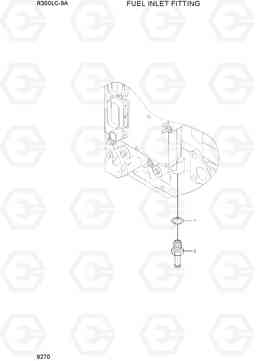 9270 FUEL INLET FITTING R300LC-9A, Hyundai