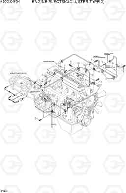 2140 ENGINE ELECTRIC(CLUSTER TYPE 2) R300LC-9SH, Hyundai