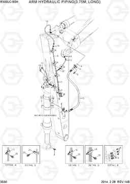 3530 ARM HYDRAULIC PIPING(3.75M, LONG) R300LC-9SH, Hyundai