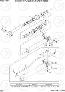 4206 BUCKET CYLINDER(L/REACH, #0139-) R300LC-9SH, Hyundai
