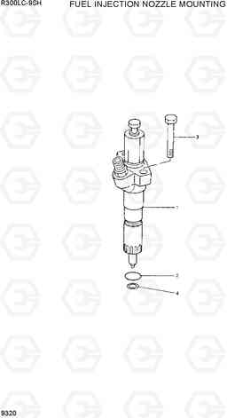 9320 FUEL INJECTION NOZZLE MOUNTING R300LC-9SH, Hyundai