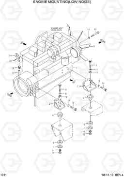 1011 ENGINE MOUNTING(LOW NOISE) R320LC-3, Hyundai