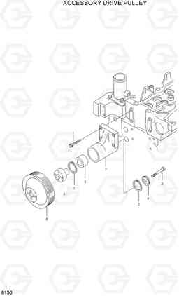 8130 ACCESSORY DRIVE PULLEY R320LC-3, Hyundai