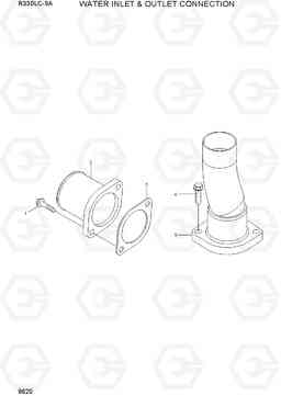9620 WATER INLET & OUTLET CONNECTION R330LC-9A, Hyundai