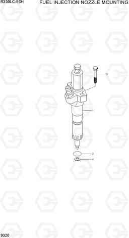 9320 FUEL INJECTION NOZZLE MOUNTING R330LC-9SH, Hyundai