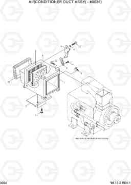 3054 AIR CONDITIONER DUCT ASSY(-#0036) R360LC-3, Hyundai