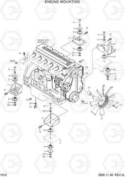 1010 ENGINE MOUNTING R360LC-7, Hyundai
