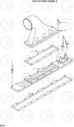 9210 AIR INTAKE HOSE 2 R360LC-7, Hyundai