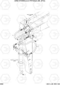 3500 ARM HYDRAULIC PIPING(3.2M, STD) R360LC-7A, Hyundai