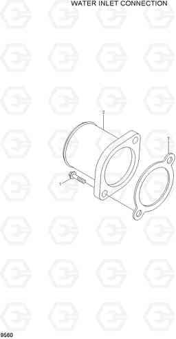 9560 WATER INLET CONNECTION R360LC-7A, Hyundai