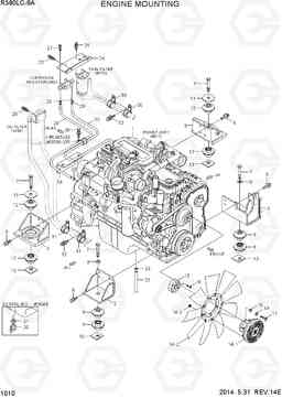 1010 ENGINE MOUNTING R380LC-9A, Hyundai
