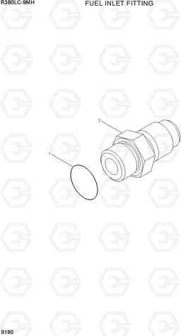 9190 FUEL INLET FITTING R380LC-9MH, Hyundai