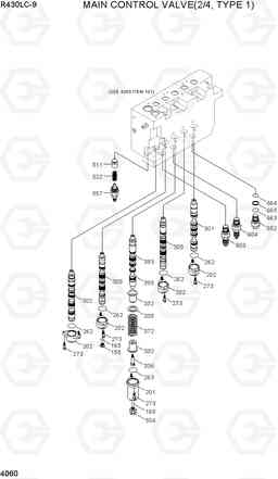 4060 MAIN CONTROL VALVE(2/4, TYPE 1) R430LC-9, Hyundai