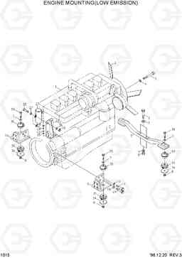 1015 ENGINE MOUNTING(LOW EMISSION) R450LC-3(-#1000), Hyundai