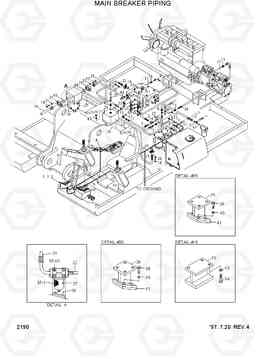 2190 MAIN BREAKER PIPING R450LC-3(-#1000), Hyundai