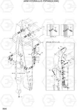 3540 ARM HYDRAULIC PIPING(4.00M) R450LC-7A, Hyundai
