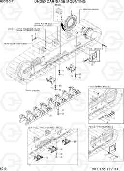 5010 UNDERCARRIAGE MOUNTING R500LC-7, Hyundai