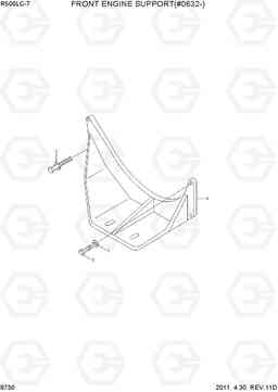 9730 FRONT ENGINE SUPPORT(#0632-) R500LC-7, Hyundai