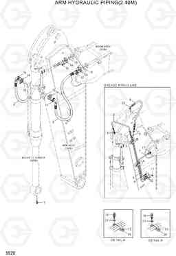 3520 ARM HYDRAULIC PIPING(2.40M) R500LC-7A, Hyundai