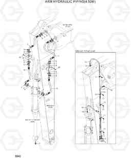 3540 ARM HYDRAULIC PIPING(4.50M) R500LC-7A, Hyundai