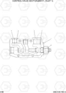2188 CONTROL VALVE SECTION(#0617-, INLET 1) R55-3, Hyundai