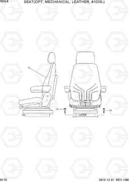 6170 SEAT(OPT, MECHANICAL, LEATHER, #1008-) R55-9, Hyundai