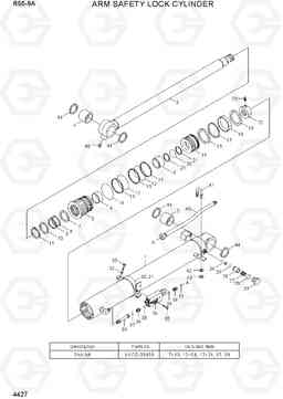 4427 ARM SAFETY LOCK CYLINDER R55-9A, Hyundai