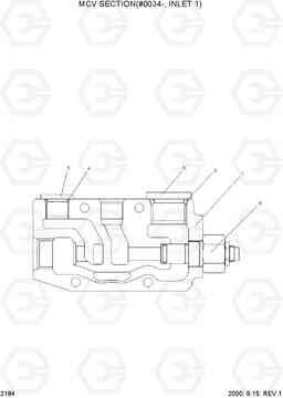 2184 MCV SECTION (#0034-, INLET 1) R55W-3, Hyundai