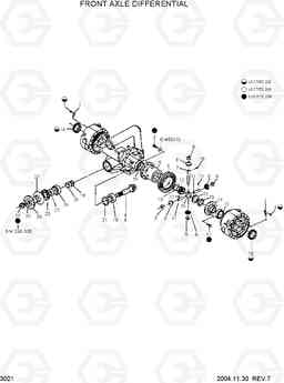 3021 FRONT AXLE DIFFERENTIAL R55W-3, Hyundai