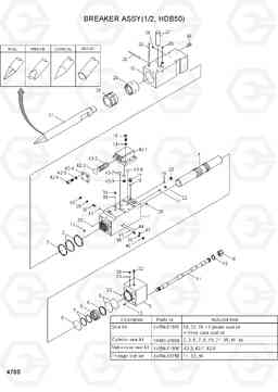 4700 BREAKER ASSY(1/2, HDB50) R55W-9, Hyundai