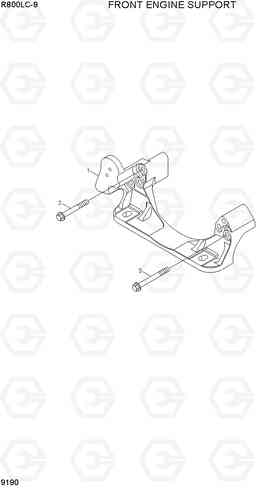 9190 FRONT ENGINE SUPPORT R800LC-9, Hyundai
