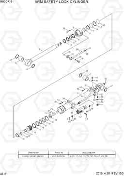 4517 ARM SAFETY LOCK CYLINDER R80CR-9, Hyundai