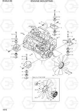 1010 ENGINE MOUNTING R140LC-9S(BRAZIL), Hyundai