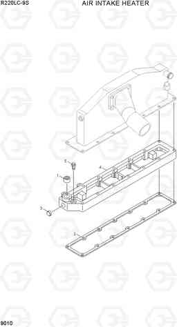 9010 AIR INTAKE HEATER R220LC-9S(BRAZIL), Hyundai