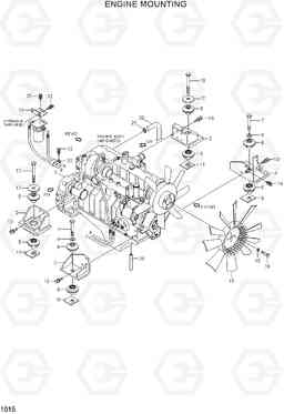 1015 ENGINE MOUNTING R210LC-7(#98001-), Hyundai